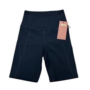 Girlfriend Collective Black High-Rise Biker Shorts Sz XS NWT